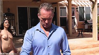 Maya Bijou Gives Her Stapdad a Pollside Surprise