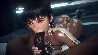 Nympho Slut Takes Intense Double Penetration From Two Monster Black Cocks