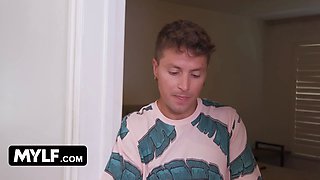 Step son finds secret messy pictures of his step mother and confronts her about it - mylf