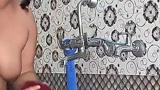 Cum Swallowing Fuck in Bathroom Hardcore Sex