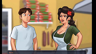 Summertime saga: hot Italian MILF from the pizzeria ep 55