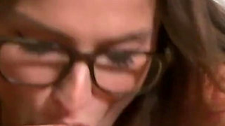 Lovely tattooed brunette gets fucked in her big ass in the office