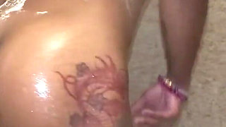 Slim Sweet Booty Thot Shows off Her Ass and Tattoos in the Shower!