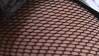 British Housewife Alisha Rydes Cleans the House in Sexy Black Pantyhose