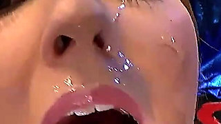 Redhead Slut Gangbanged and Cum-drenched by Four Horny Studs