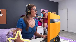 Lena Love In Kai Pulls Out His Fat Cock And Lets Her Gfs Friend Ride Him