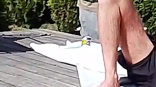 Vacation with Stepmom in the Backyard in Front of Neighbors