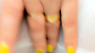 Wet tee-shirt and yoga trousers with a stunning enormous