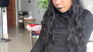 petite transgirl stripping and cumming for you