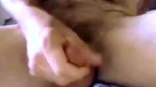 Hairy Daddy Strokes His Big Cock on Webcam