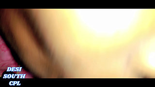 Indian Tamil housewife plowing come in mouth