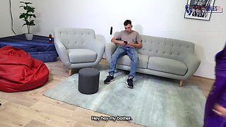 Stepsister's Stinky Feet Face Domination