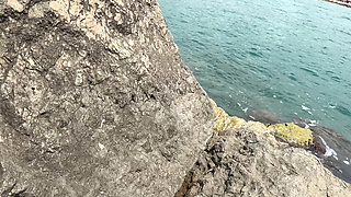 I Go with My Stepbrother to Spend the Day at the Beach and We End up Fucking Between the Rocks