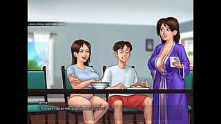 Stepmom VS Stepsister who fucks the tenant better? 3 Summertime Saga