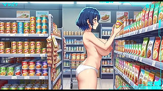 Funny Jokes and Boobs in Supermarket, Ai Animation