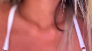 Curly Blonde Teen Records Solo Dildo Masturbation More at
