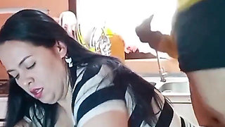 Stepmom Gets a Surprise Fuck in the Kitchen From Her Stepson, Taboo Sex