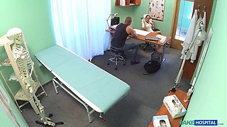 Flirtatious nurse gets her Wet Pussy rammed by muscle man - faux polyclinic
