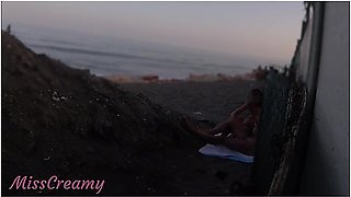 Flashing My Cock In Front Of My Stepdaughter In A Public Beach And She Helps Me Cumshot 2