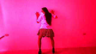 Bad Student!! Seducing My Teacher in Uniform on a Live Video Call