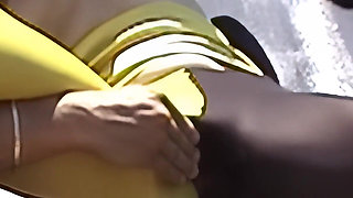 Flexible Skinny Hairy Bush MILF Gets Outdoor Ass Fucked