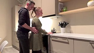 Hot Housewife Emily Gets Fucked Hard in Kitchen - Amateur Homemade 4K