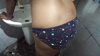 Step Mother's Sexy Dress Makes Step Son Take His Dick Out