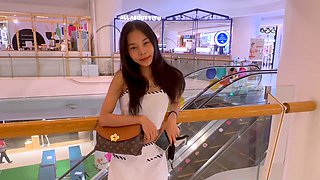 Mall pickup of tiny Thai teen beauty