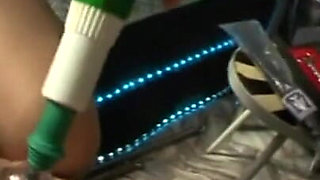Dominating foot fetish in masked