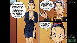 Trunks Bangs Chi-Chi, His Friend's Steamy Mom, in DBZ Parody