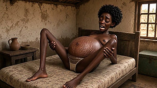 Poor 9-month Pregnant Woman Cums Uncontrollably and Craves a Cock in Her Loose Pussy
