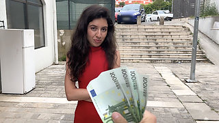 Cutie Plays Street Game and Gets Tempting Offer - Deepthroat, Rough Sex and Creampie