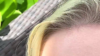 Petite Blonde Neighbor Aria Banks Comes Over for Sex with Neighbor