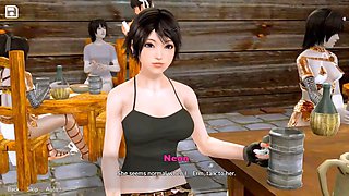 Hardcore ass-fucking action in a porn game with big-titted babes