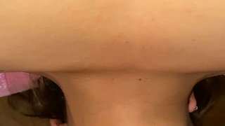 Very horny Latina and slut eats my cock completely with deep throat and backwards while I put my fingers in her pussy