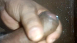 Handjob of my cock in bathroom Mumbai