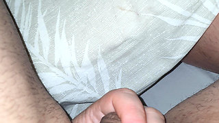 Step mom early morning slow handjob with step son huge cock