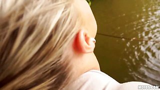 Cover-girl Crystal Swift at outdoor porn