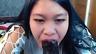 Asian japanese plays with anal toys