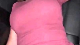Cheating Big Bust MILF Car Hookup During Risky Night Passion