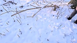 Snow Spanking: Outdoor BDSM Punishment with Bouncy Tits Action