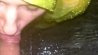 Horny Girlfriend Offered Blowjob with Raincoat In Shower With Cum On Face