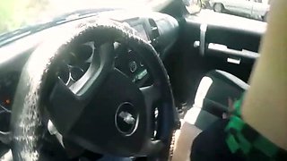 Car Blowjob and Cum Swallow With Mexican Stud