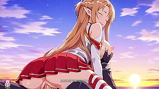 夕陽の路上てアスtかキリトに犯される Sunset Creampie