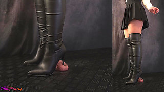 Crushed by Your Ex in Over Knee High Heels - Cock Balls Crush Trample, Shoejob, Bootjob, CBT, Ballbusting, Trampling, Stomping