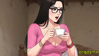 Desi Hot Puja Auntie Romantic Night - MILF