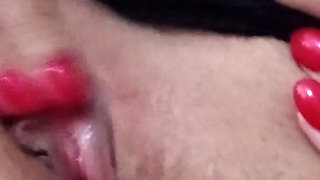 Watch My Clever Fingers with Red Nail Polish