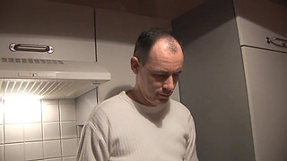 Blonde babe spreads legs as she gets fucked by a monster cock