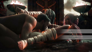 The Seven Realms 44 Atlas Kagome and Lilian Threesome Scene