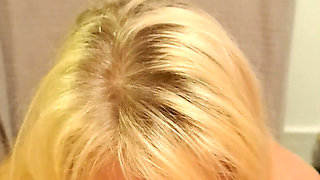 POV - Sexy Housewife Has Multiple Orgasms While Sucking Cock and Swallowing Cum